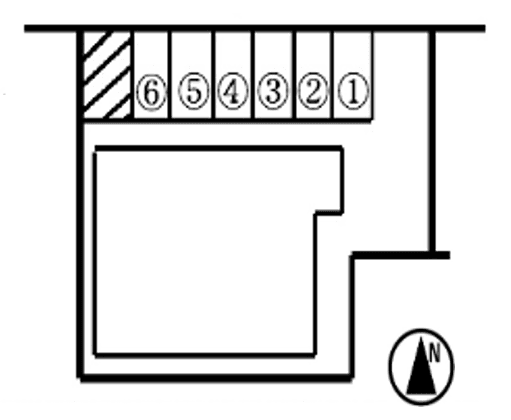 山木駐車場の駐車配置図