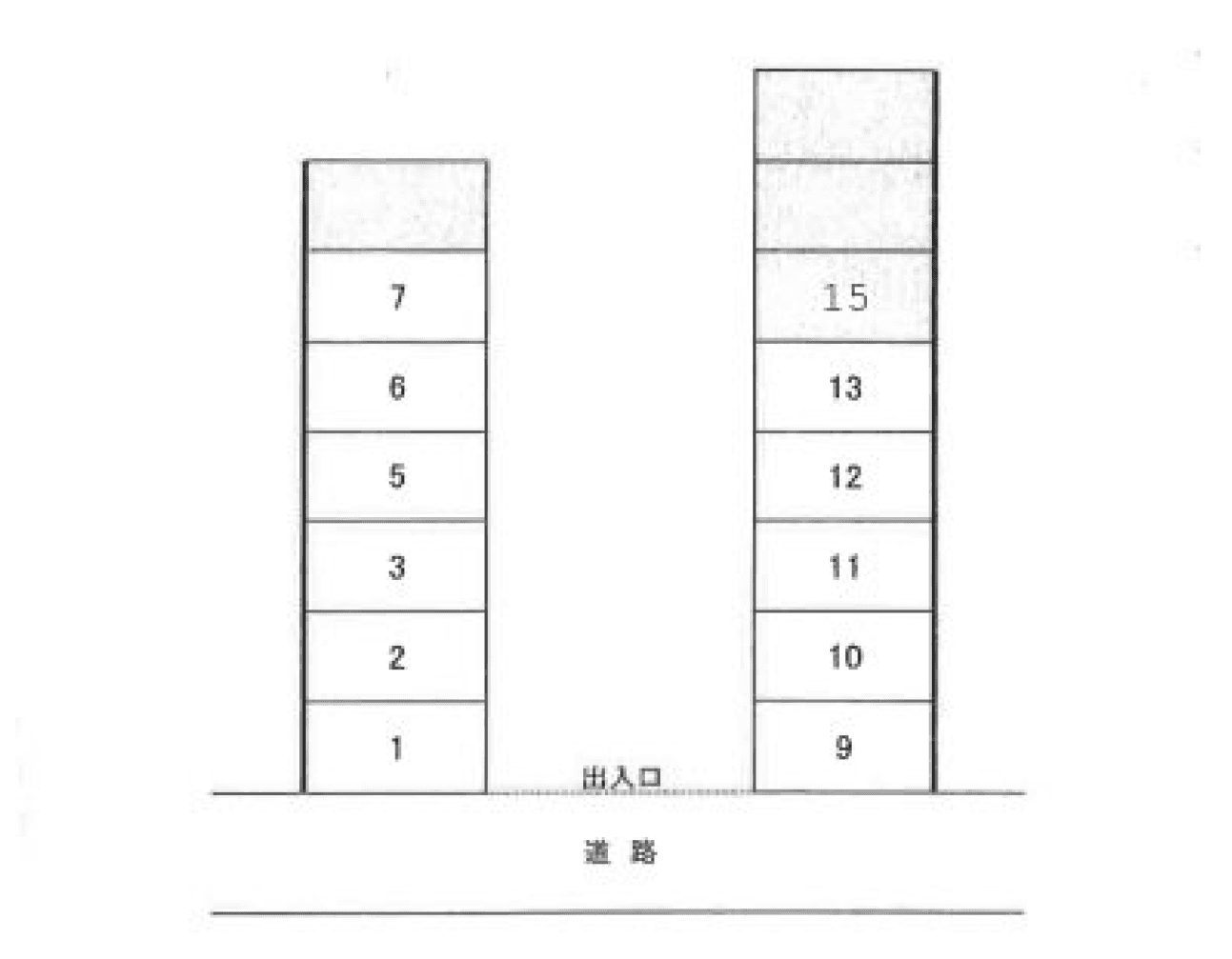 アップルパーキング377の駐車配置図