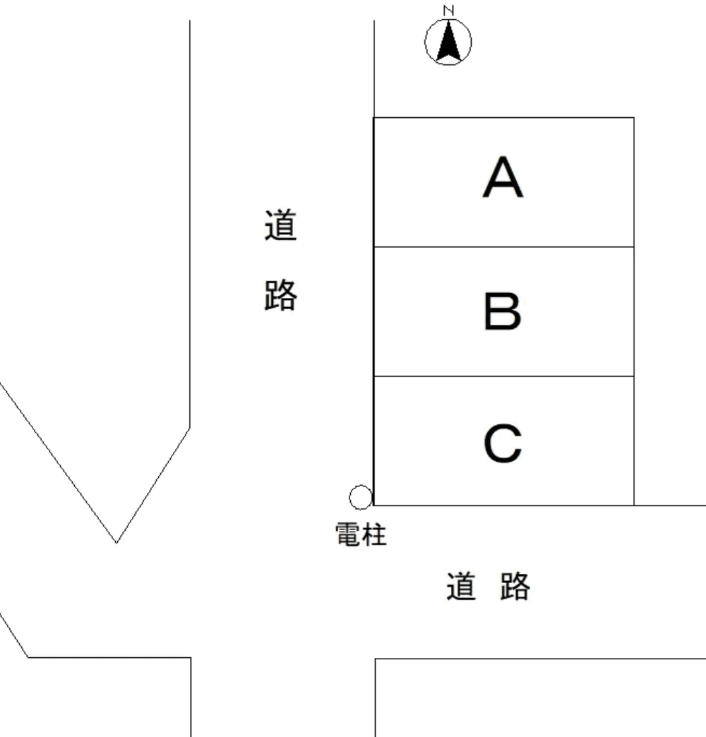 落合月極駐車場の駐車配置図