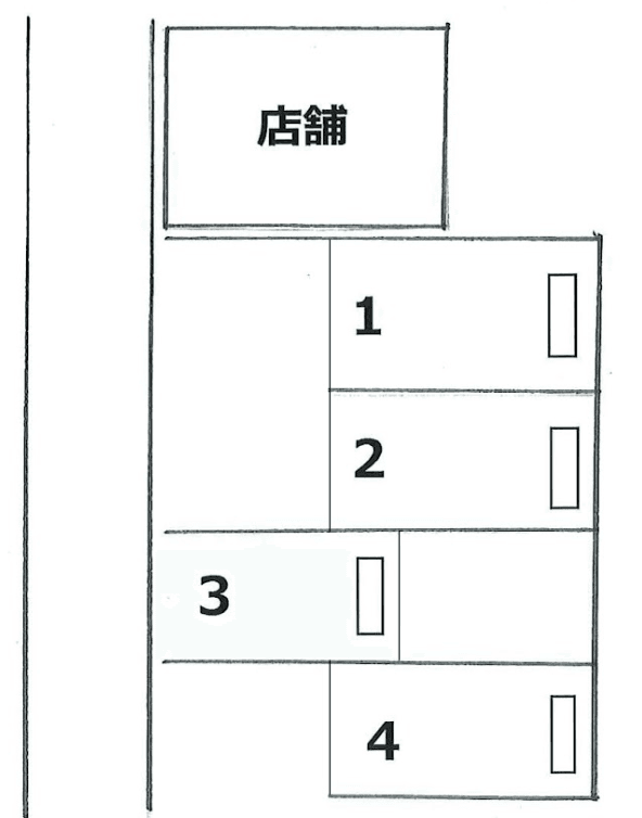 114・第4不動ヶ丘駐車場の駐車配置図