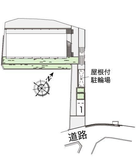 藤が丘1番館(38186)の駐車配置図