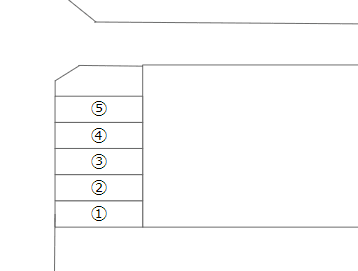 西新涯町木之下貸駐車場の駐車配置図