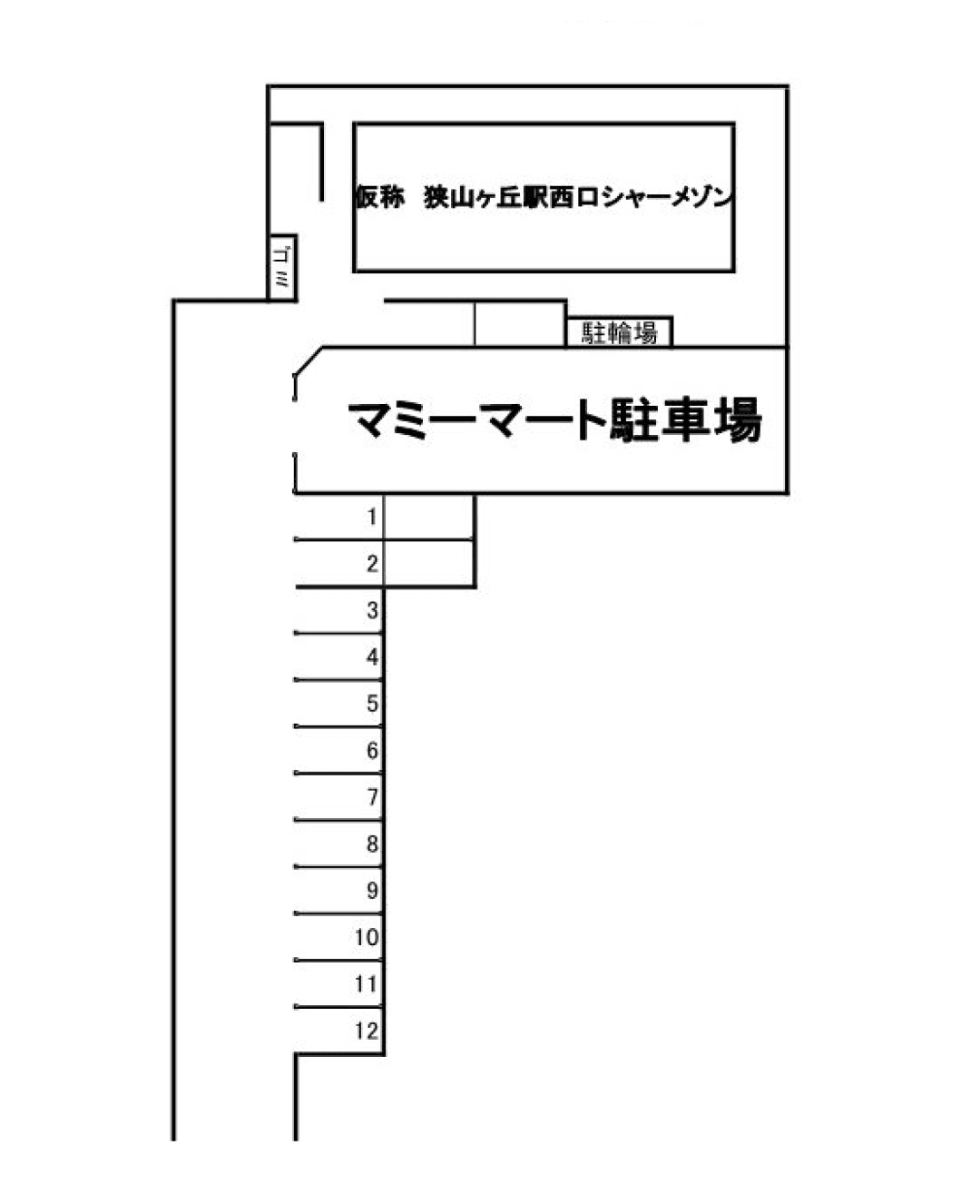 オリーブ駐車場(外)の駐車配置図