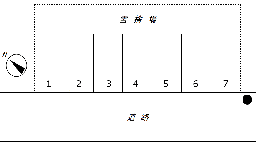 富野駐車場Ⅲの駐車配置図