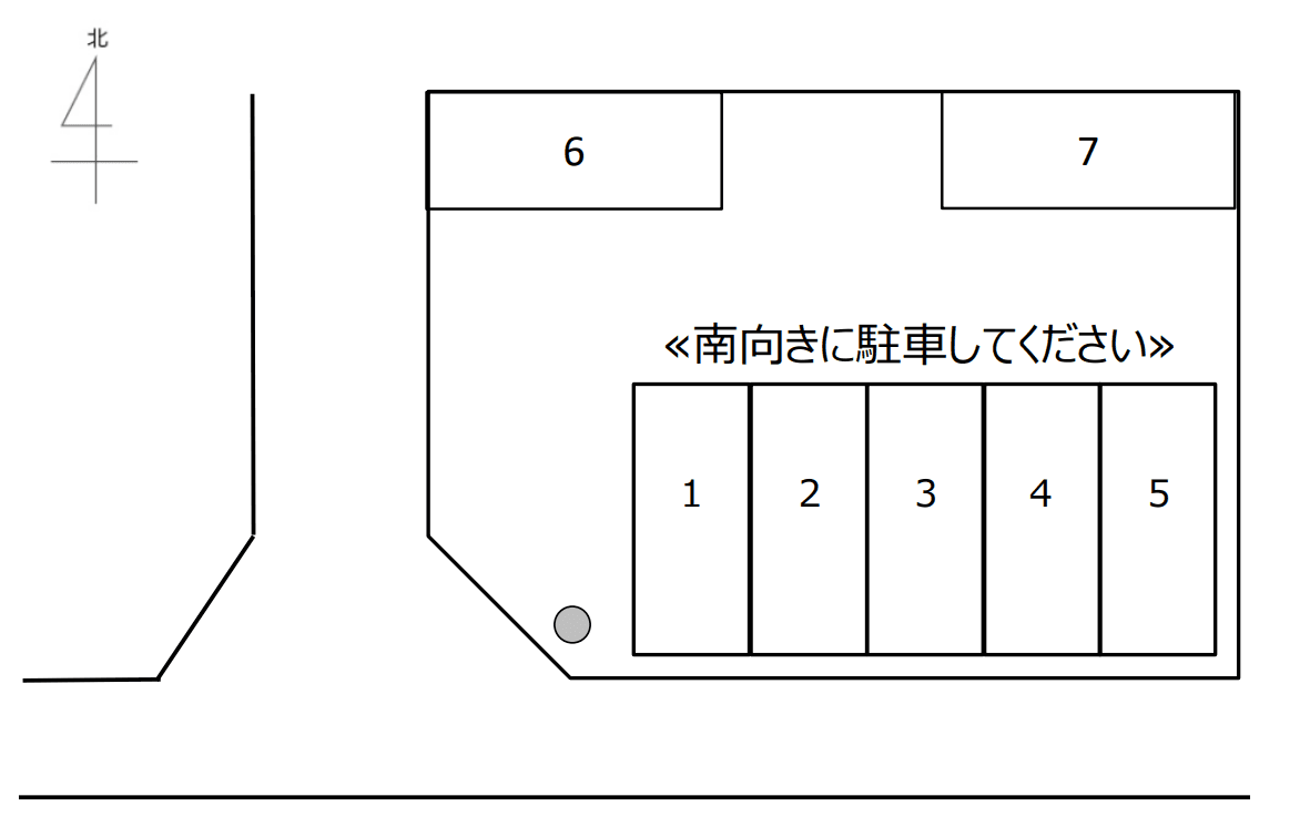 安松町杉山様駐車場の駐車配置図