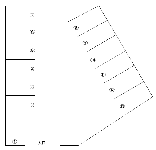 あがりがーパーキングの駐車配置図