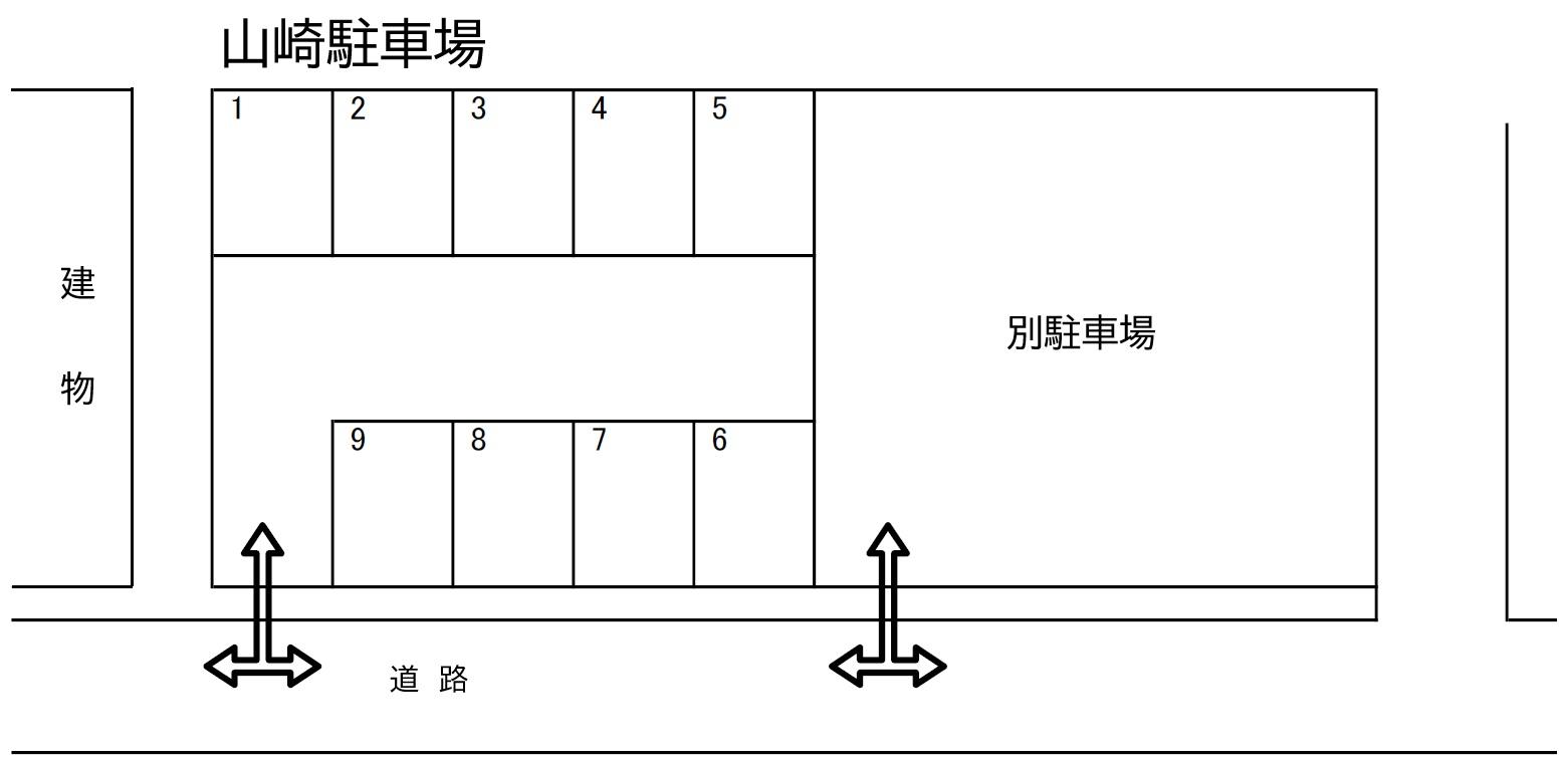 山崎駐車場の駐車配置図