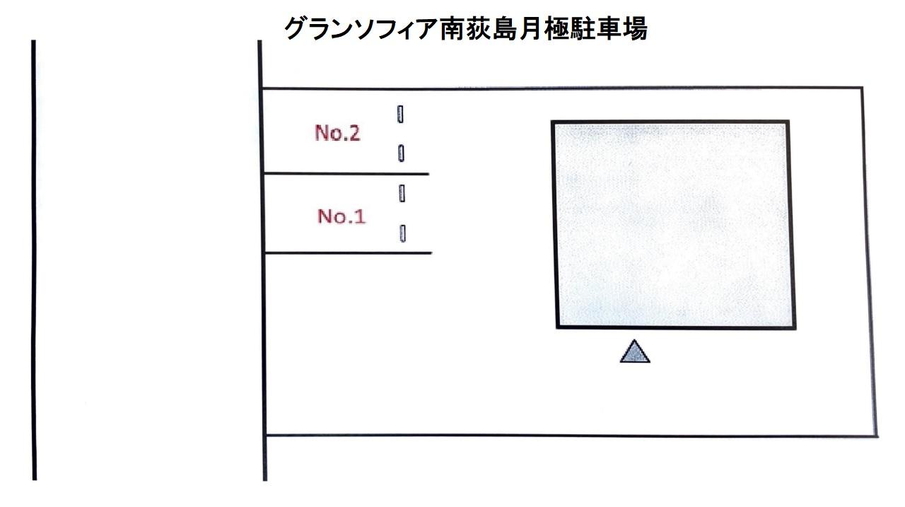 グランソフィア南荻島月極駐車場の駐車配置図