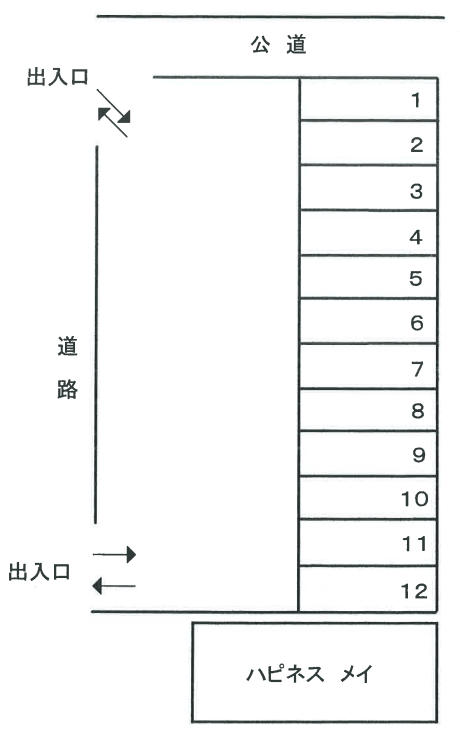 ラビシェールⅢパーキングの駐車配置図