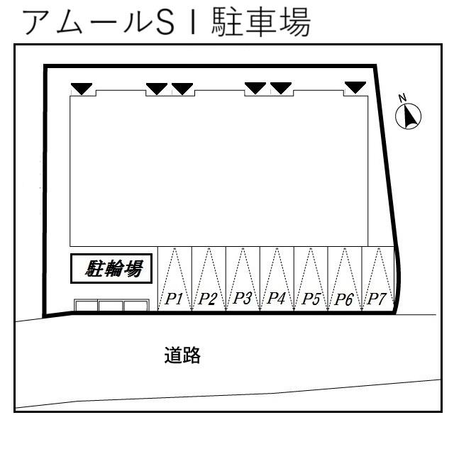 アムールSⅠ駐車場の駐車配置図