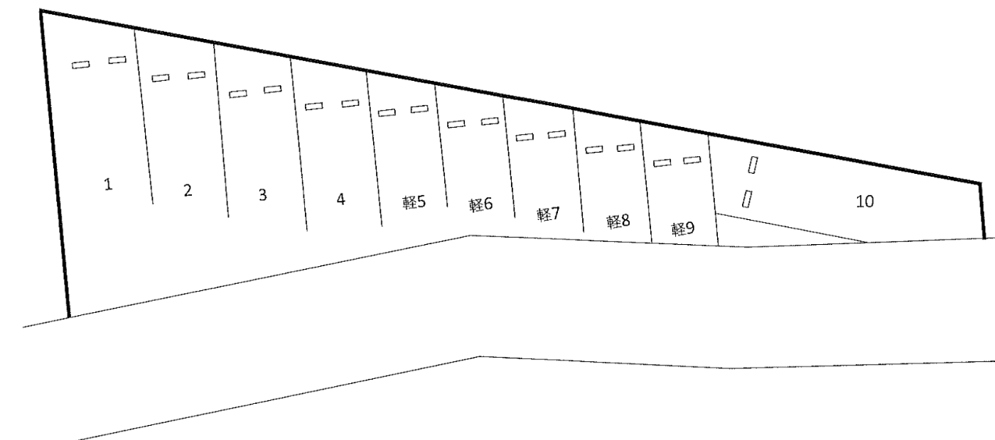 上大利2丁目駐車場の駐車配置図
