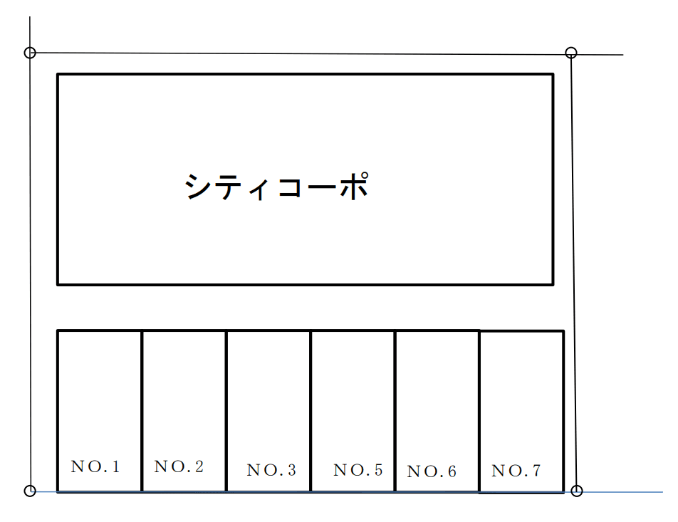 シティコーポ月極敷地内駐車場の駐車配置図