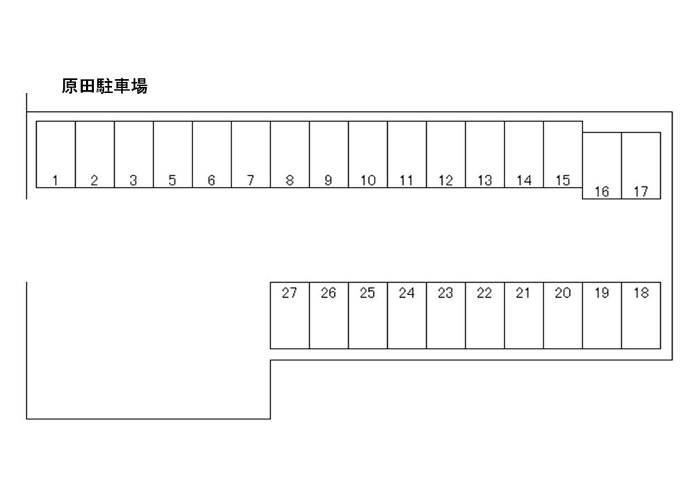 原田駐車場の駐車配置図