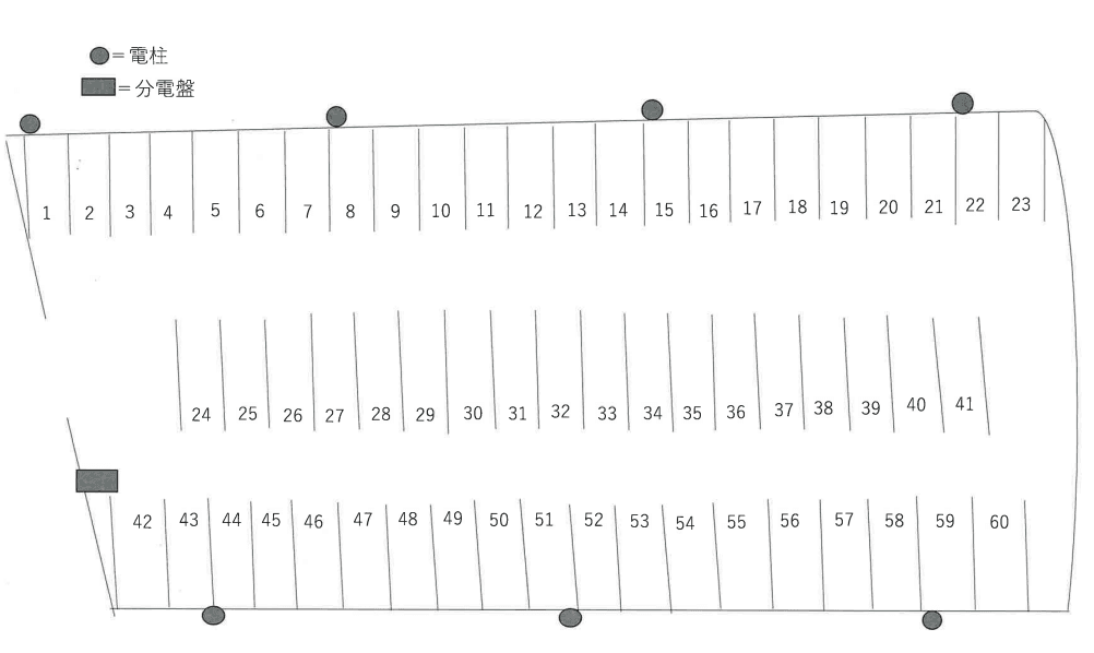 ナオミ駐車場の駐車配置図