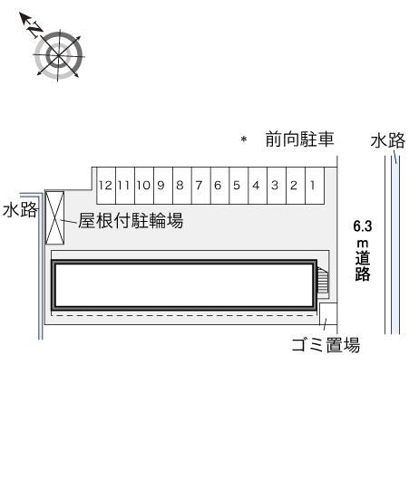 松前2(18326)の駐車配置図