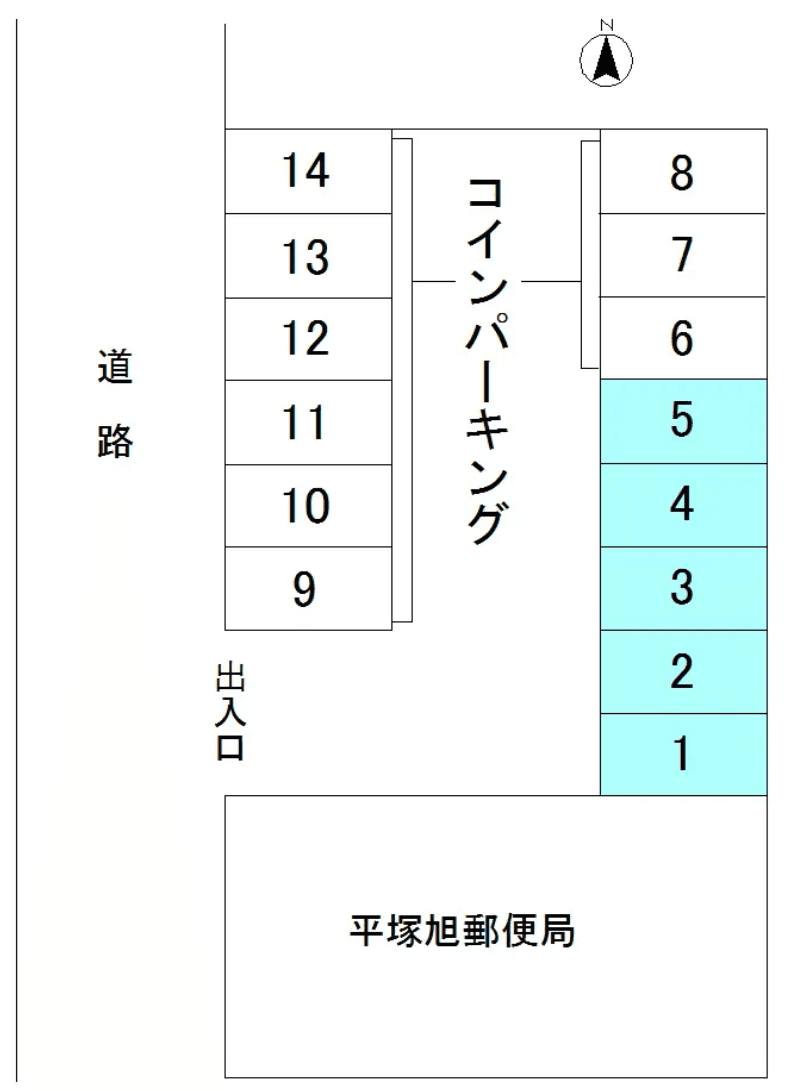 小林第2パーキングの駐車配置図