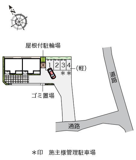 ガーデン新町(55109)の駐車配置図