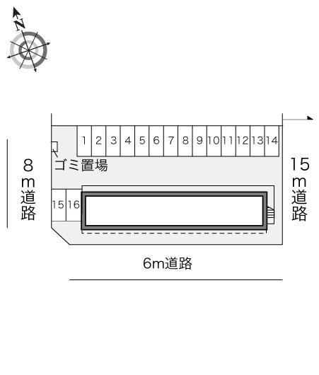 アインハウス(16694)の駐車配置図