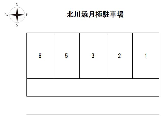 北川添月極駐車場の駐車配置図