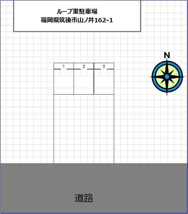 ループ東駐車場の駐車配置図
