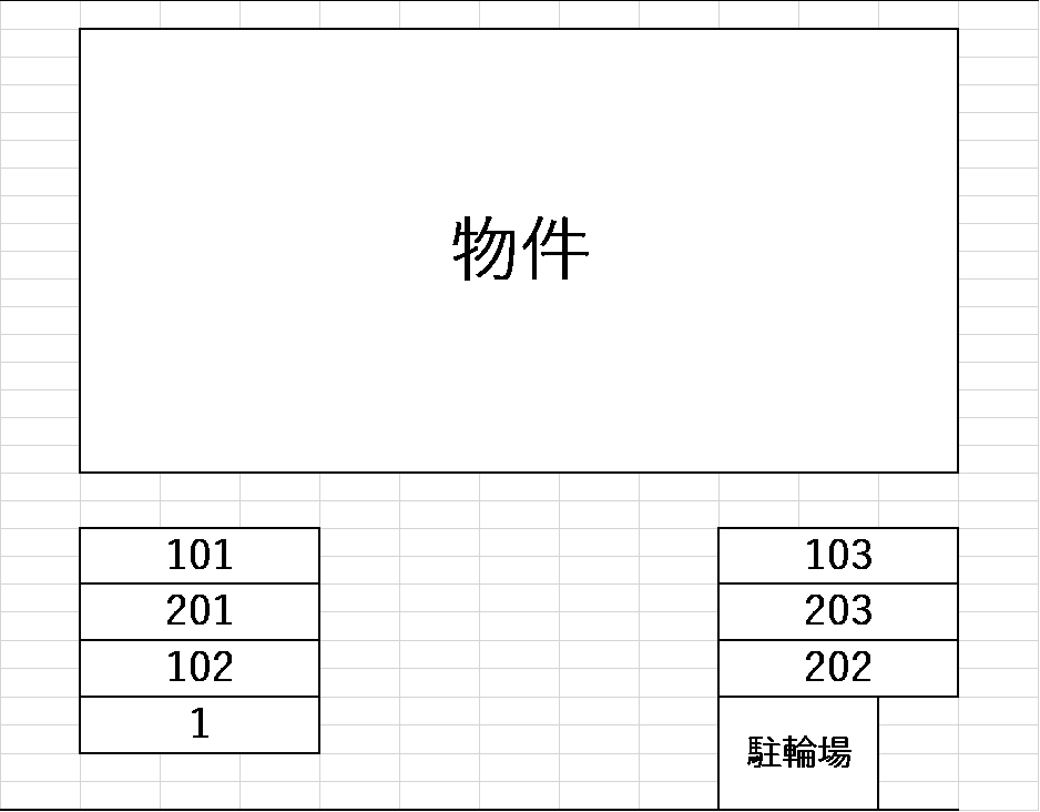 ピエデルモンテⅡの駐車配置図