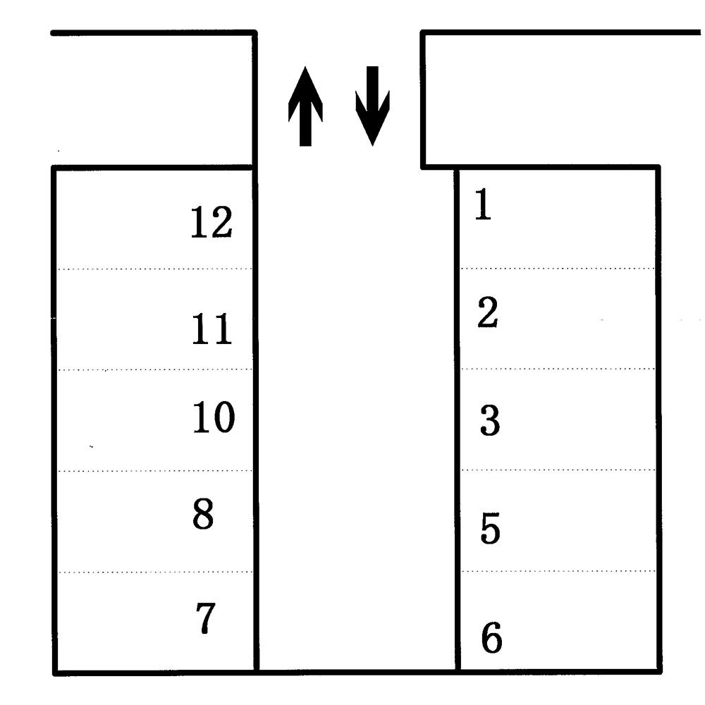 中パーキングの駐車配置図
