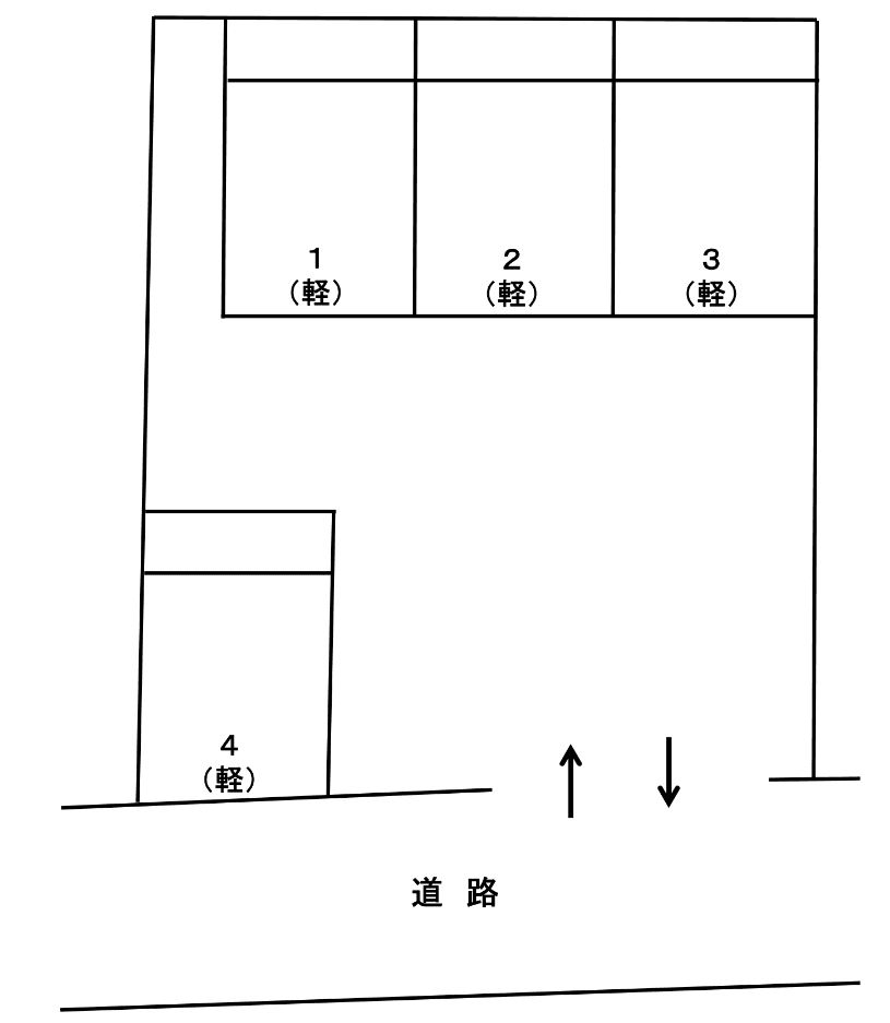 大庭町月極駐車場の駐車配置図