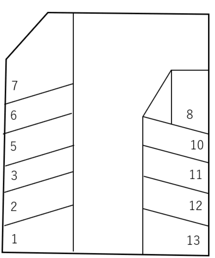 本田パーキングの駐車配置図