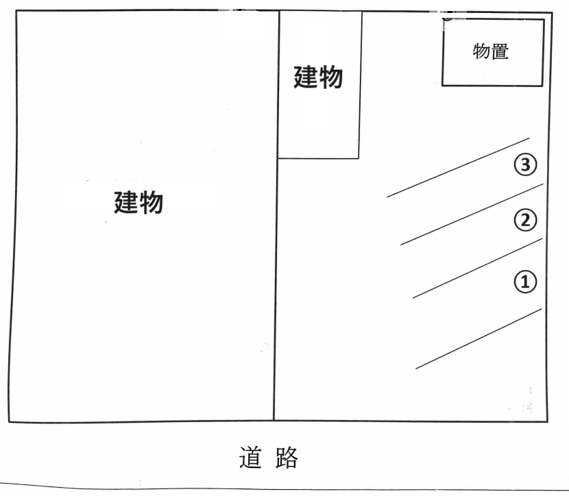 大崎駐車場の駐車配置図