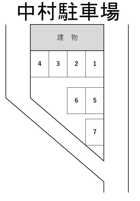 中村駐車場の駐車配置図