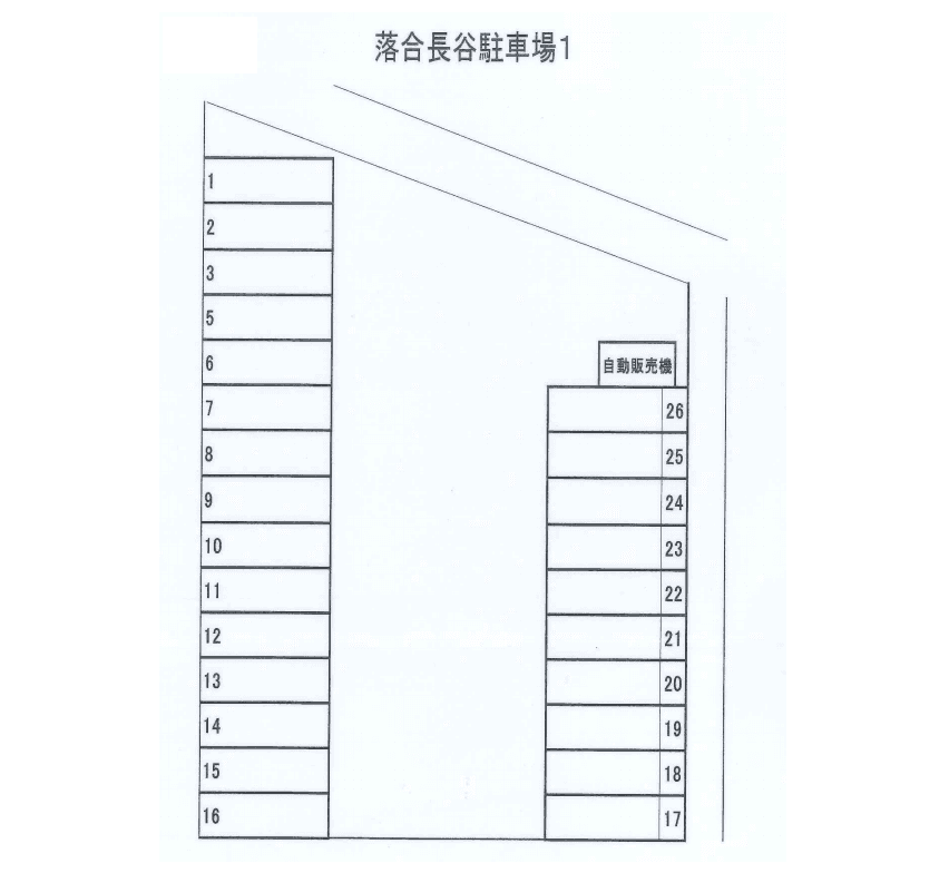 長谷落合駐車場1の駐車配置図