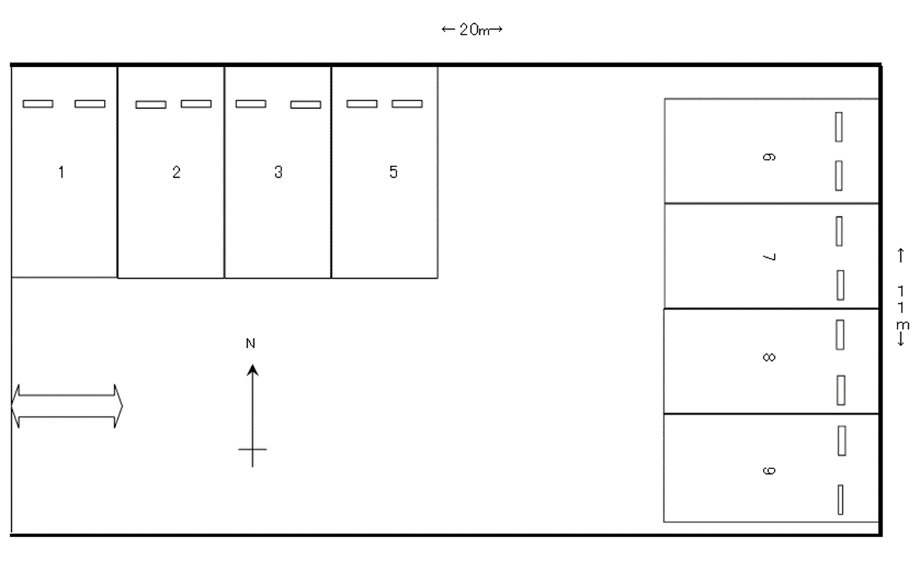 瑞穂公園前駐車場の駐車配置図
