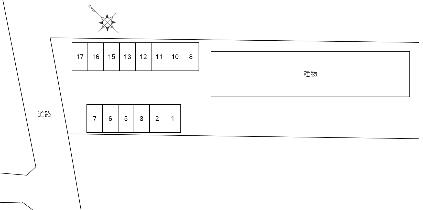 CLAIRの駐車配置図