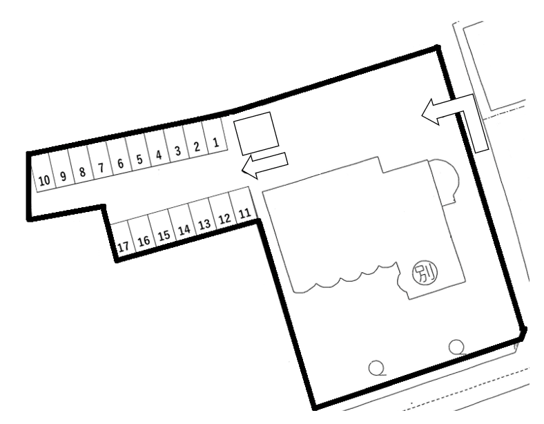 Mヒルズ南仙北パーキングの駐車配置図