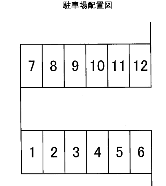 荏田南岩澤駐車場の駐車配置図