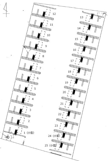 ザ・パーク高砂町の駐車配置図