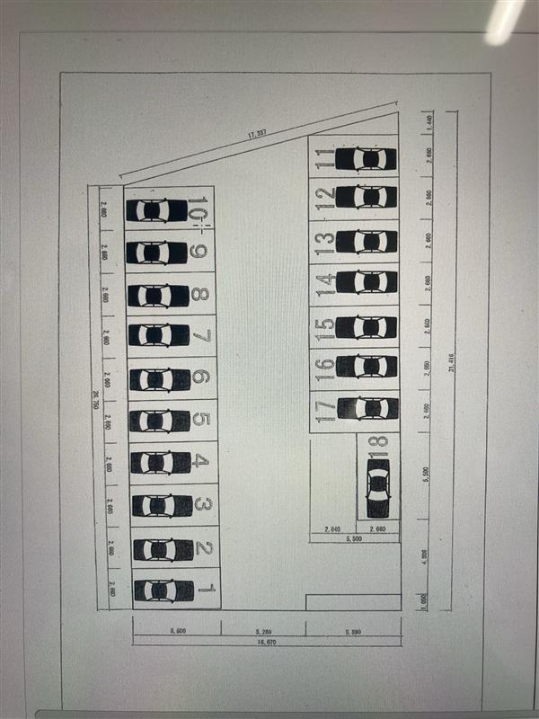 スルス門松第3駐車場の駐車配置図