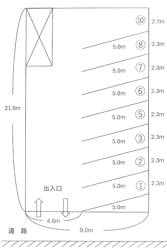 P72の駐車配置図