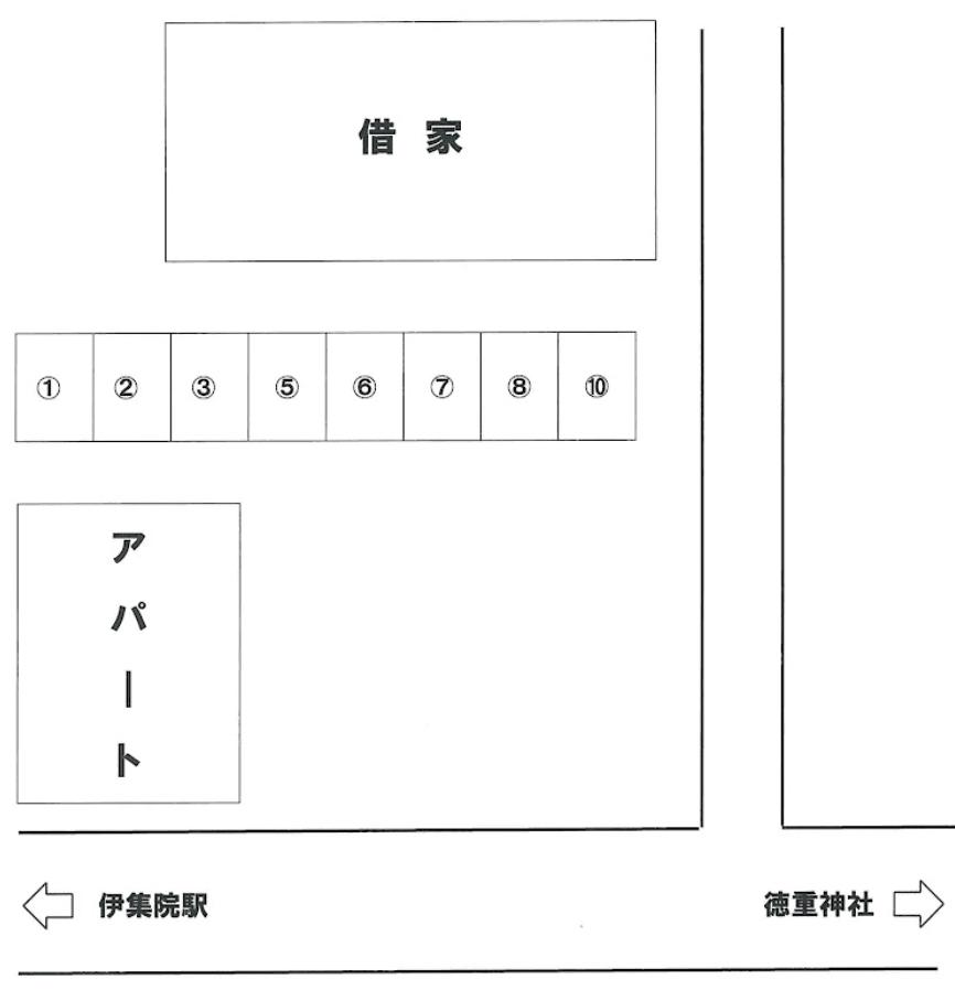 楠元駐車場の駐車配置図