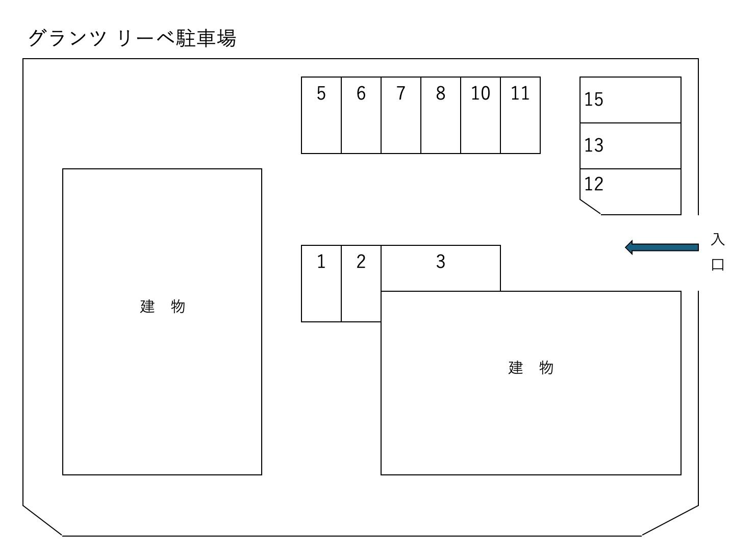 グランツ リーベ駐車場の駐車配置図