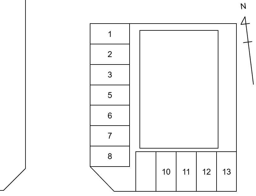 エテルナ笹崎駐車場の駐車配置図