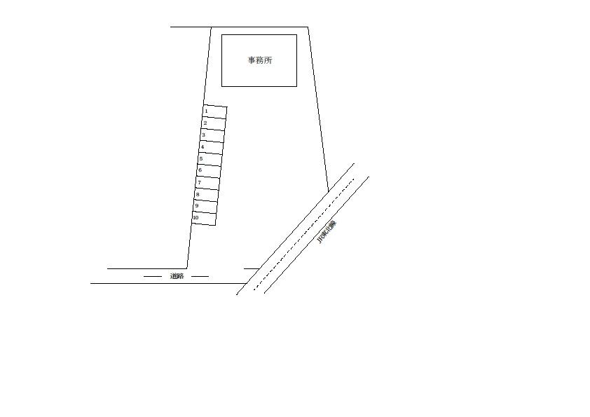 山﨑西駐車場の駐車配置図
