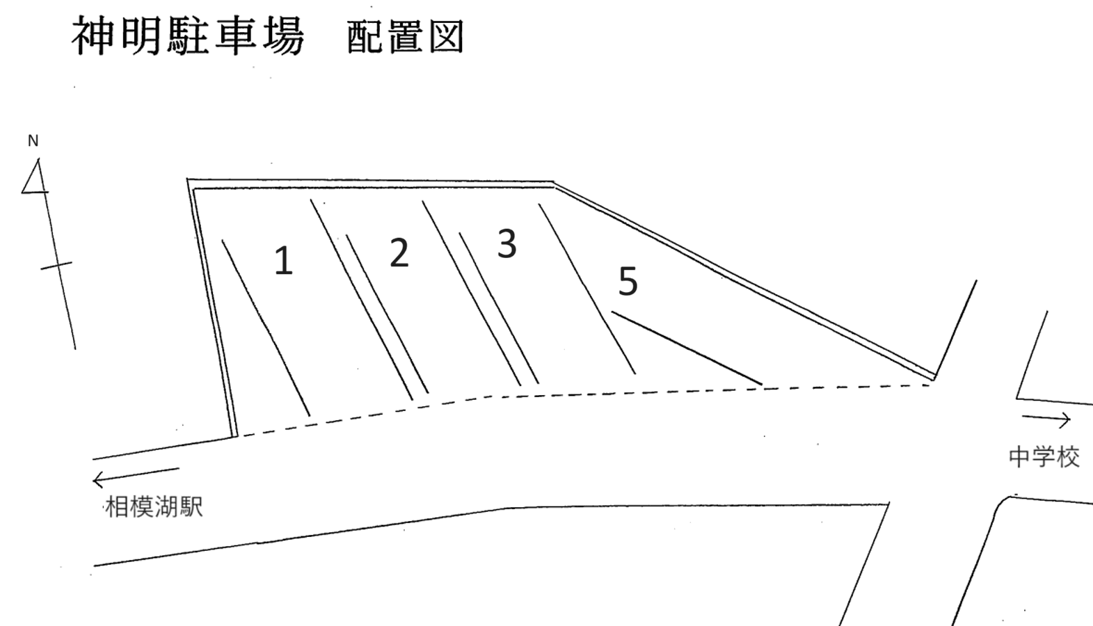 神明駐車場の駐車配置図