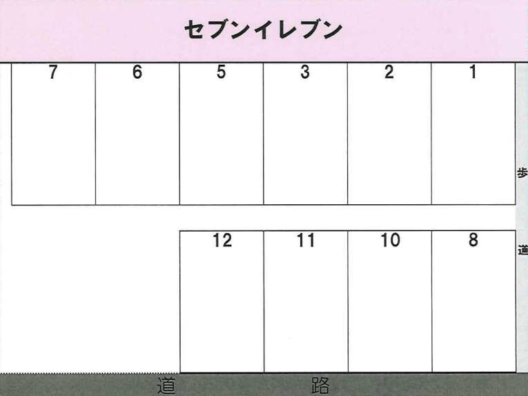 サクラ駐車場の駐車配置図