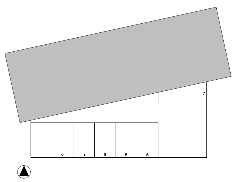 若林町 KW41 駐車場の駐車配置図