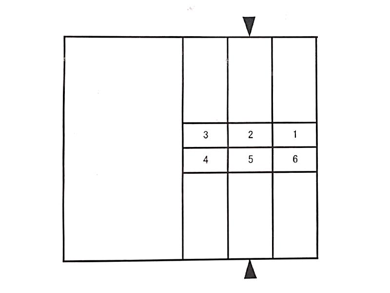 高橋2・16Pの駐車配置図