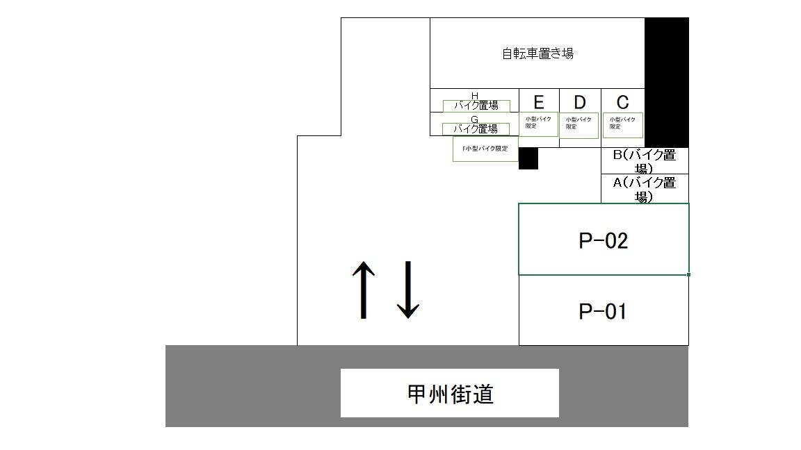 ロージナ 敷地内駐車場の駐車配置図