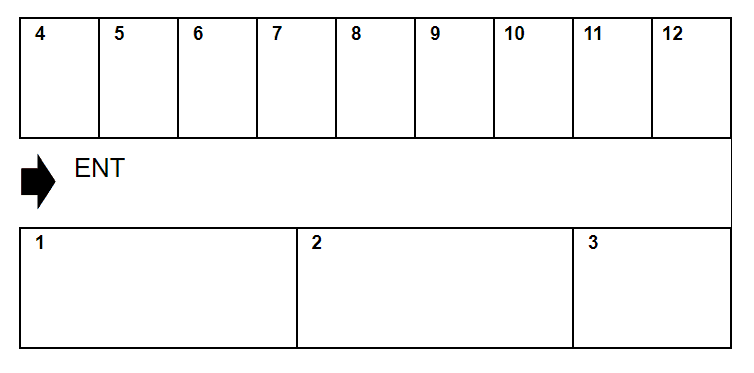 福栄駐車場の駐車配置図