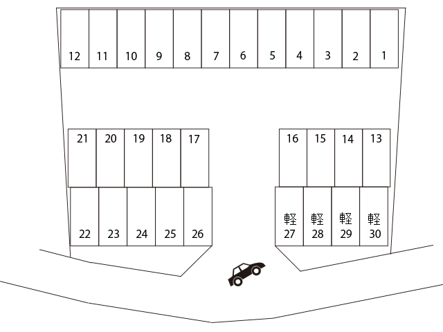 中山駐車場の駐車配置図