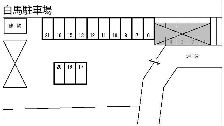白馬駐車場の駐車配置図